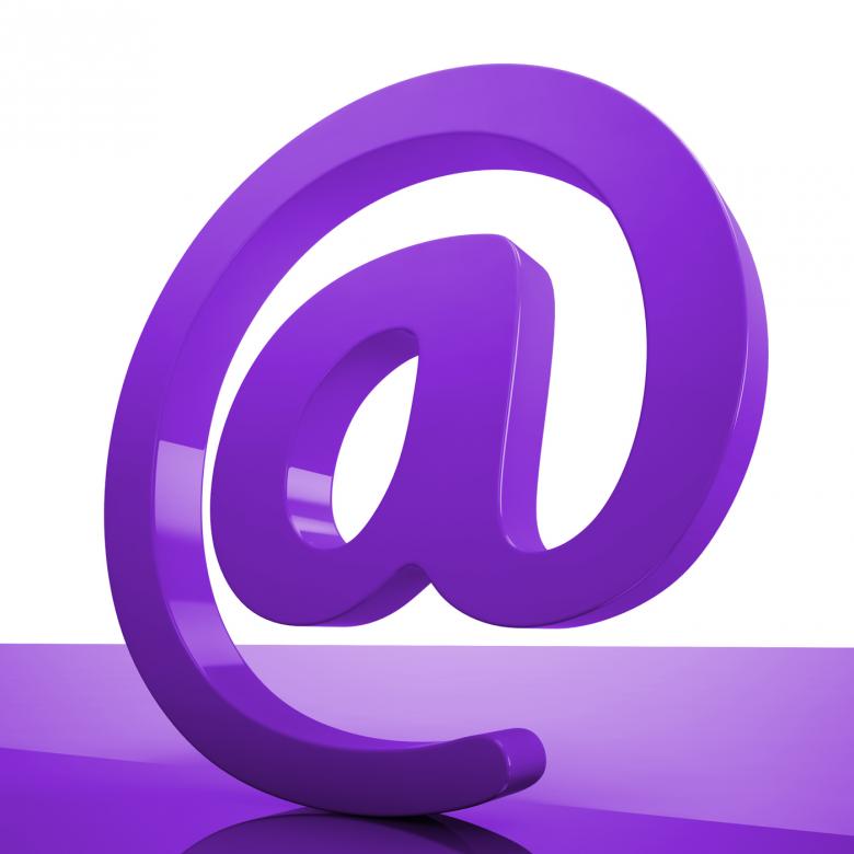 Free stock image of At Sign Means Online Mailing Communication Icon created by Stuart Miles