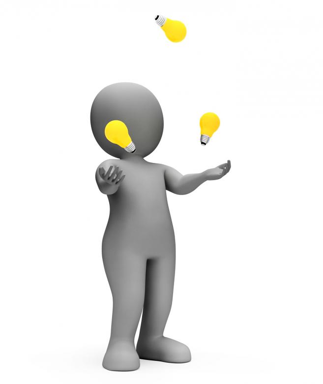 Free stock image of Juggle Lightbulbs Means Power Source And Agility 3d Rendering created by Stuart Miles