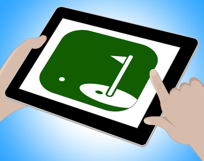 Free stock image of Golf Online Shows Internet Golfer 3d Illustration created by Stuart Miles