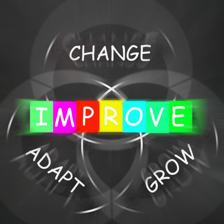 Free stock image of Words Displays Improve by Change Adapt and Grow created by Stuart Miles