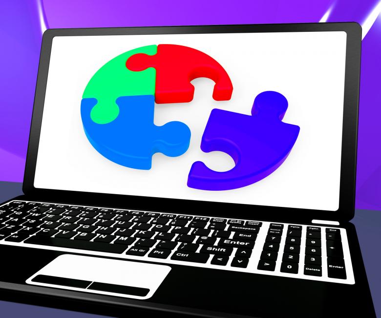 Free stock image of Unfinished Puzzle On Laptop Showing Teamwork created by Stuart Miles