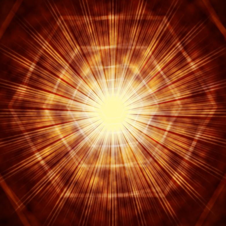 Free stock image of Brown Sun Background Shows Hexagons And Glowing Beams created by Stuart Miles