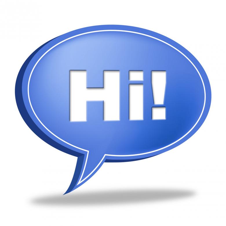 Free stock image of Hi Speech Bubble Represents How Are You And Chat created by Stuart Miles