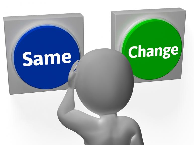 Free stock image of Same Change Buttons Show Innovating Or Changing created by Stuart Miles