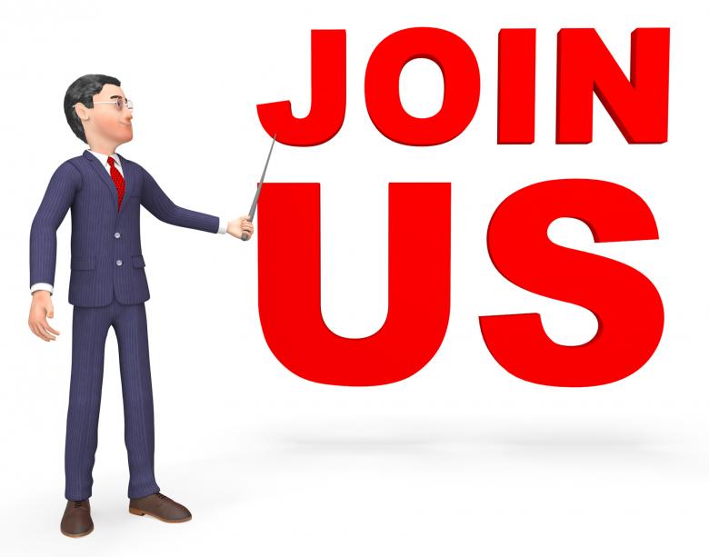 Free stock image of Join Us Indicates Sign Up And Application 3d Rendering created by Stuart Miles