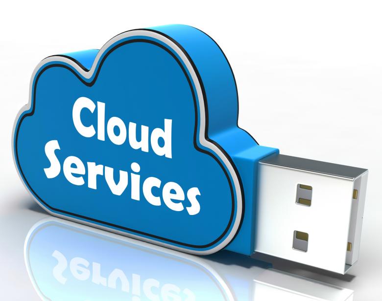 Free stock image of Cloud Services Cloud Pen drive Shows Online Computing Services created by Stuart Miles