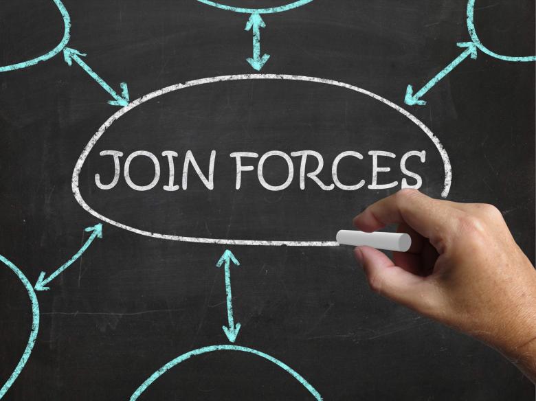 Free stock image of Join Forces Blackboard Means Work Together And Partnership created by Stuart Miles