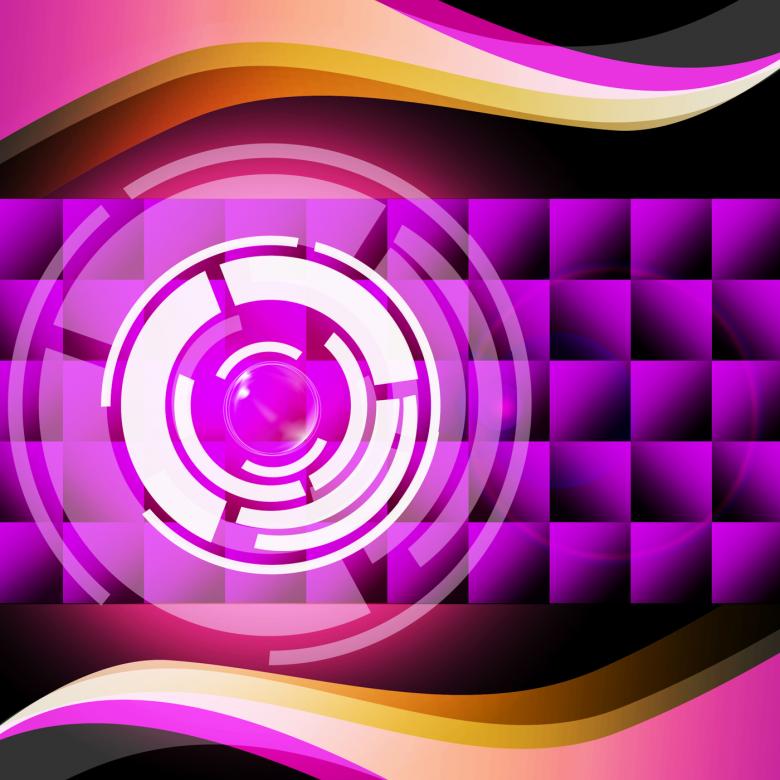 Free stock image of Purple Circles Background Shows Record Player And Music created by Stuart Miles