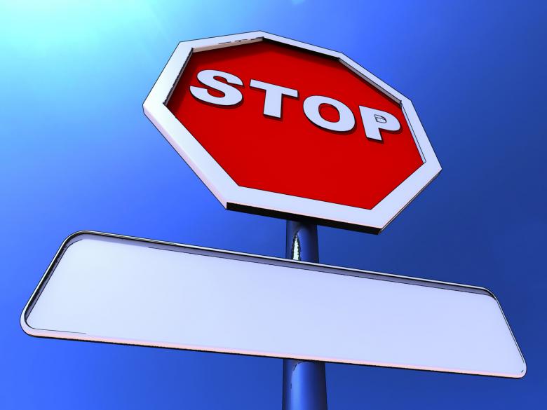 Free stock image of Stop Sign With Blank Copy space For Message created by Stuart Miles