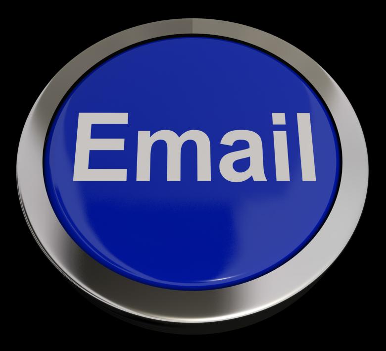 Free stock image of Email Button In Blue For Emailing Or Contacting created by Stuart Miles