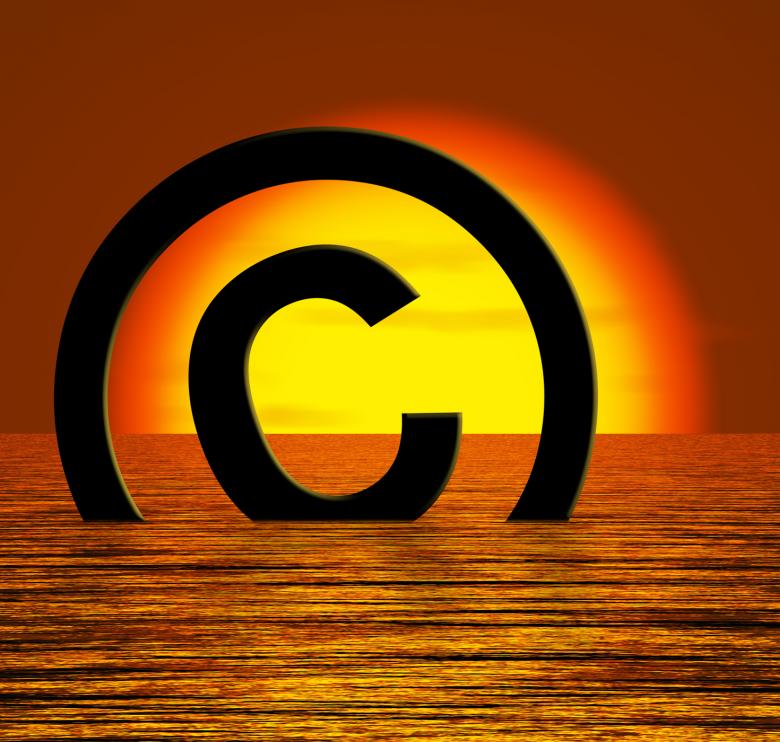 Free stock image of Copyright Symbol Sinking Meaning Piracy Or Infringement created by Stuart Miles