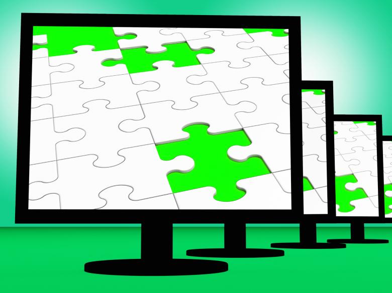 Free stock image of Unfinished Puzzle On Monitors Shows Missing Pieces created by Stuart Miles