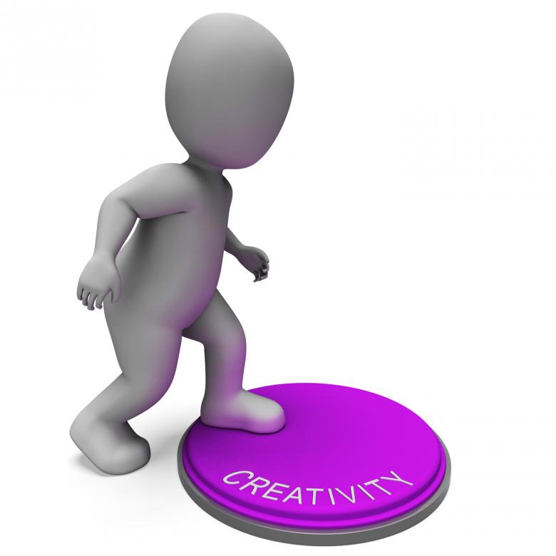 Free stock image of Creativity Button Shows Imagination Innovation And Ideas created by Stuart Miles
