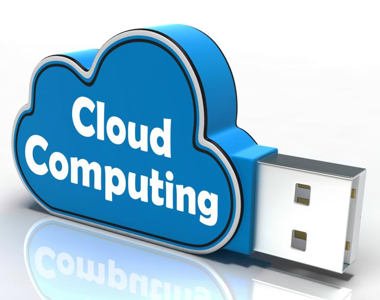 Free stock image of Cloud Computing Cloud Pen drive Shows Digital Services And Online Back created by Stuart Miles
