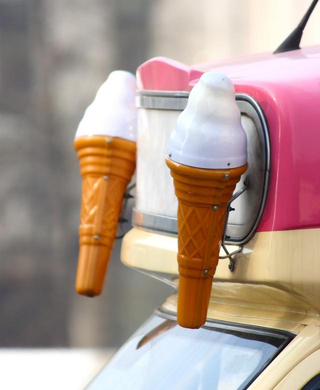 Free stock image of Ice Cream Cones On An Ice Cream Van created by Stuart Miles