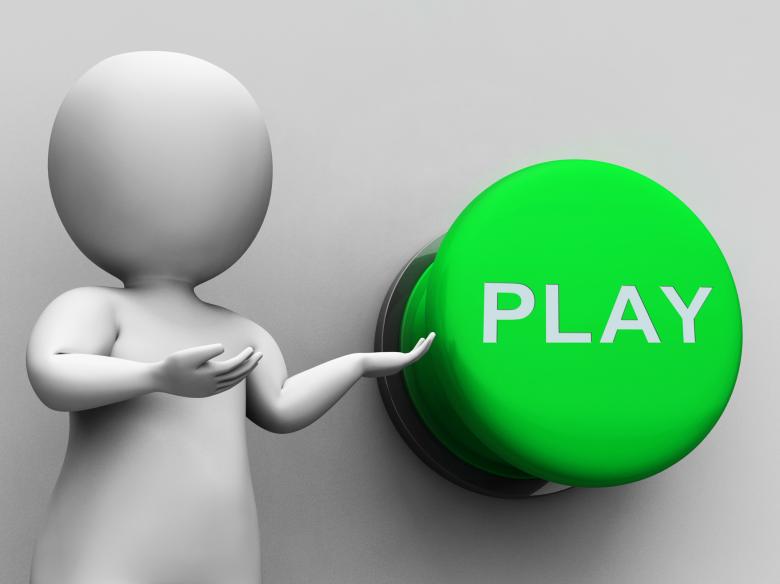 Free stock image of Play Button Means Fun Games And Relaxing created by Stuart Miles