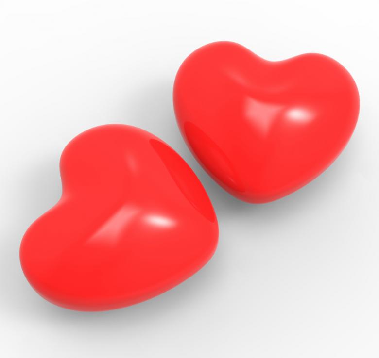Free stock image of Three Dimensional Hearts Means Affection Passion And Attraction created by Stuart Miles
