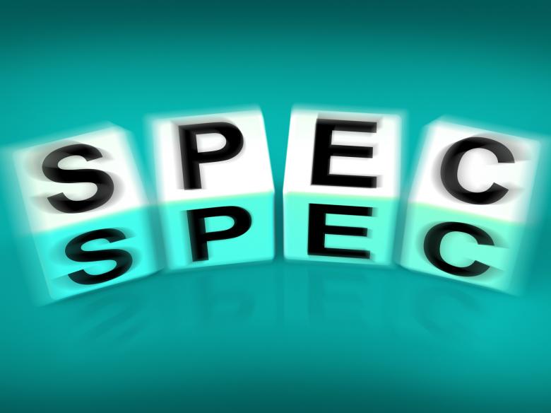 Free stock image of Spec Blocks Displays Details Specifications and Blueprint created by Stuart Miles