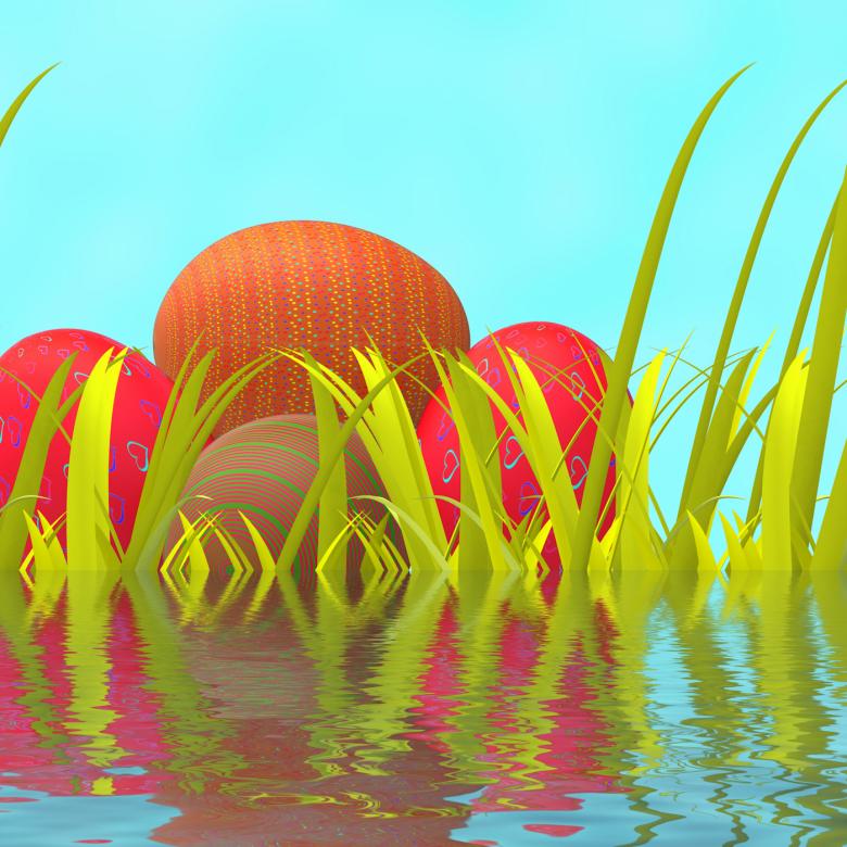 Free stock image of Easter Eggs Means Green Grass And Environment created by Stuart Miles