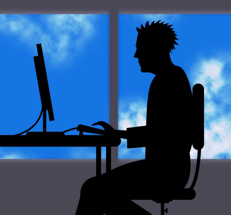 Free stock image of Man Working Online Indicates Web Site And Computer created by Stuart Miles