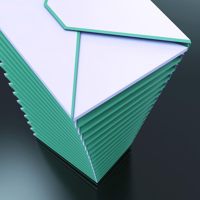 Free stock image of Piled Envelopes Shows Computer Mail Outbox Communication created by Stuart Miles