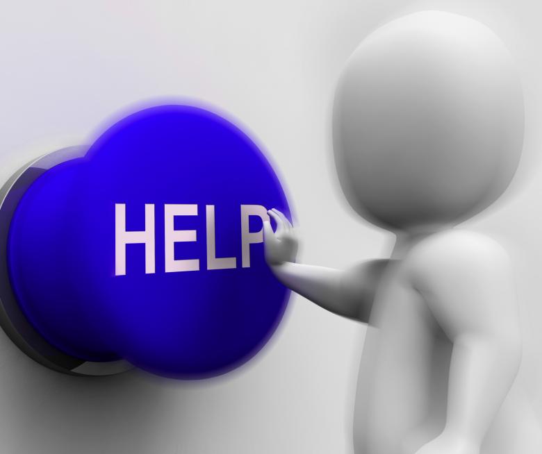 Free stock image of Help Pressed Shows Support Assistance And Aid created by Stuart Miles
