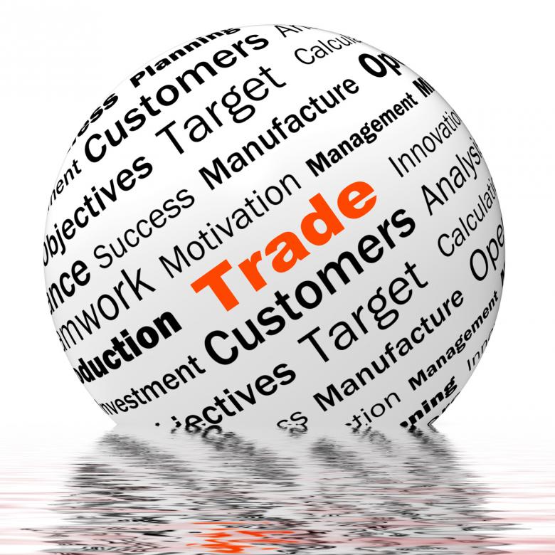 Free stock image of Trade Sphere Definition Displays Stock Trading Or Sharing created by Stuart Miles