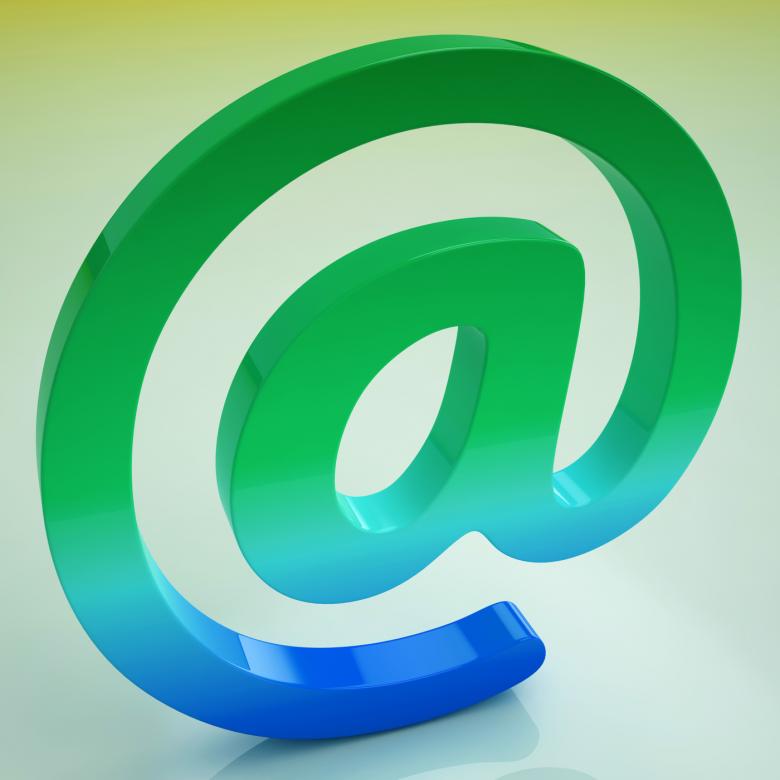 Free stock image of At Sign Shows Communication Internet And Mail created by Stuart Miles