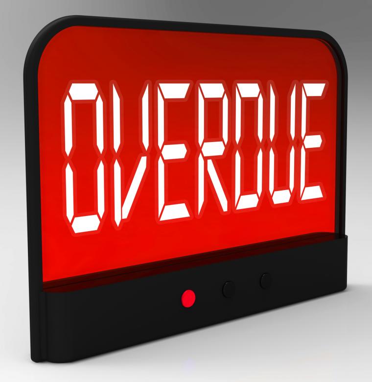 Free stock image of Overdue Clock Means Behind Time Or Past Due created by Stuart Miles
