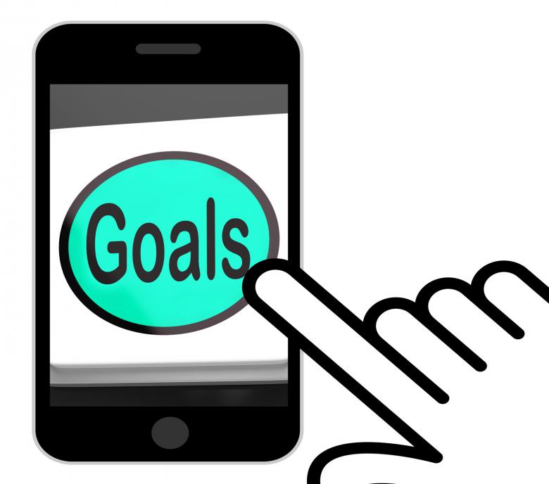 Free stock image of Goals Button Displays Aims Objectives Or Aspirations created by Stuart Miles