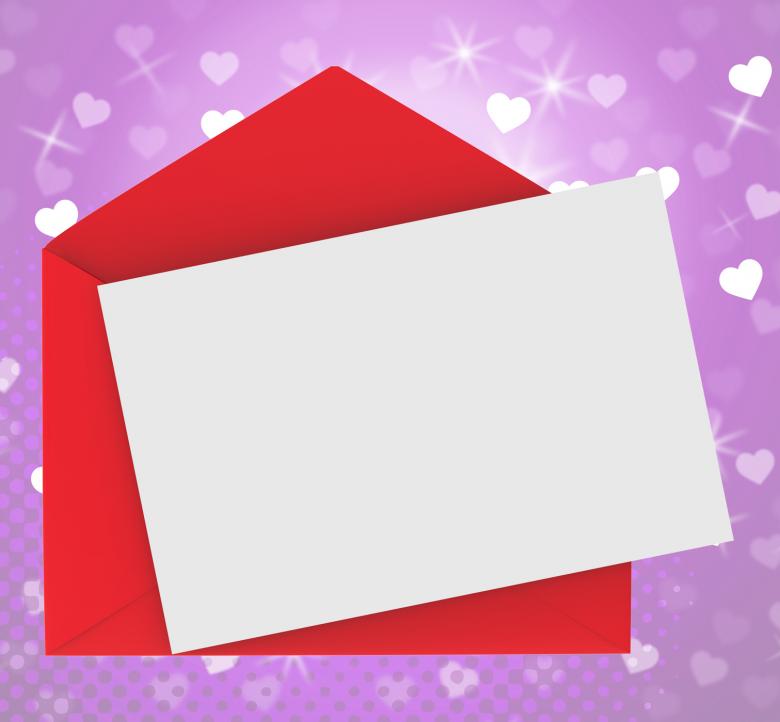 Free stock image of Red Envelope With Note card Shows Romance And Love created by Stuart Miles
