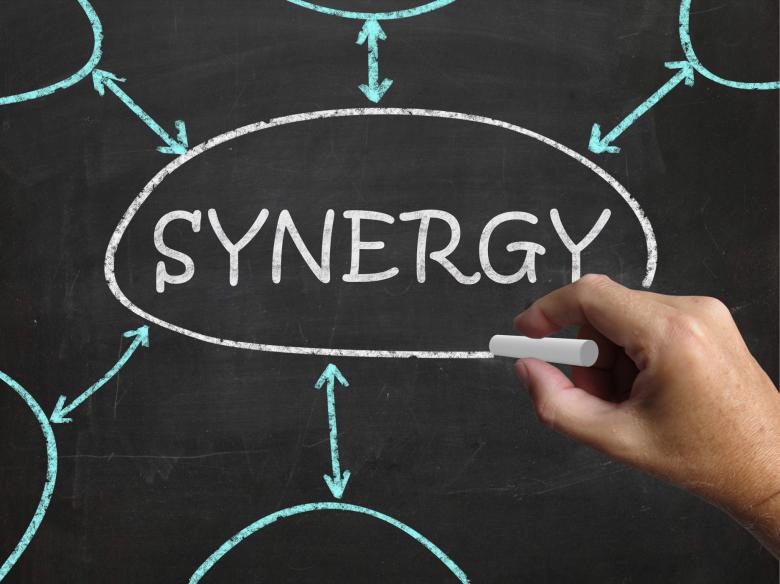Free stock image of Synergy Blackboard Means Joint Effort And Cooperation created by Stuart Miles