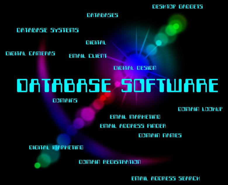 Free stock image of Database Software Means Databases Words And Computer created by Stuart Miles