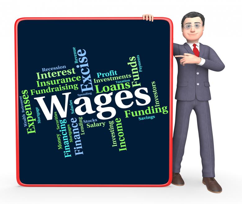 Free stock image of Wages Word Indicates Income Earn And Wordcloud created by Stuart Miles
