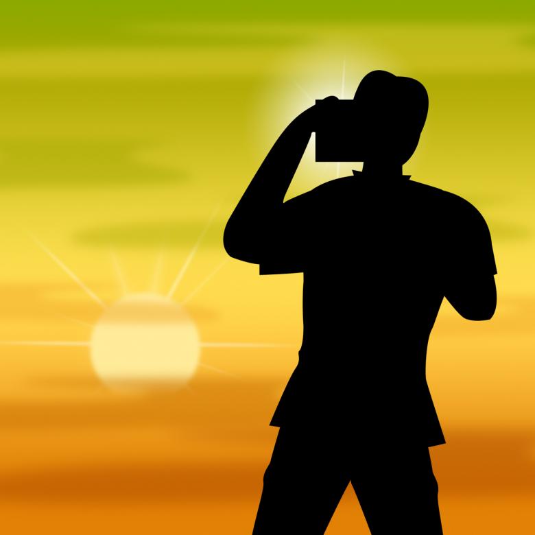 Free stock image of Sunset Photographer Shows Pic Warm And Sundown created by Stuart Miles