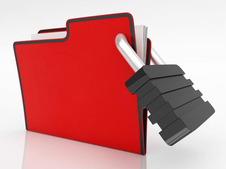 Free stock image of File With Padlock Showing Security created by Stuart Miles
