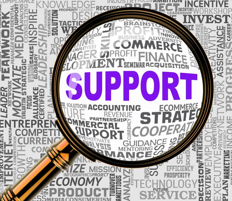 Free stock image of Support Magnifier Indicates Assistance Helpdesk 3d Rendering created by Stuart Miles