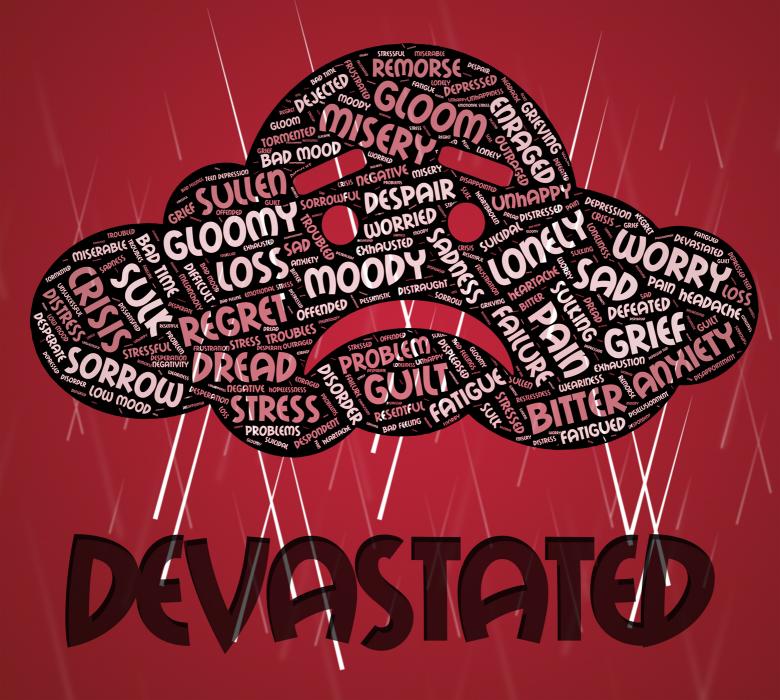 Free stock image of Devastated Word Means Daze Overwhelmed And Devastating created by Stuart Miles