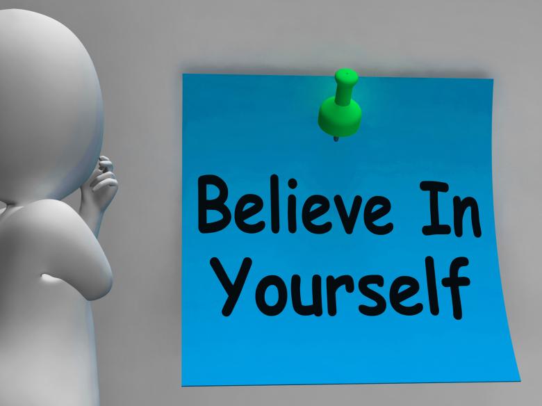 Free stock image of Believe In Yourself Note Shows Self Belief created by Stuart Miles