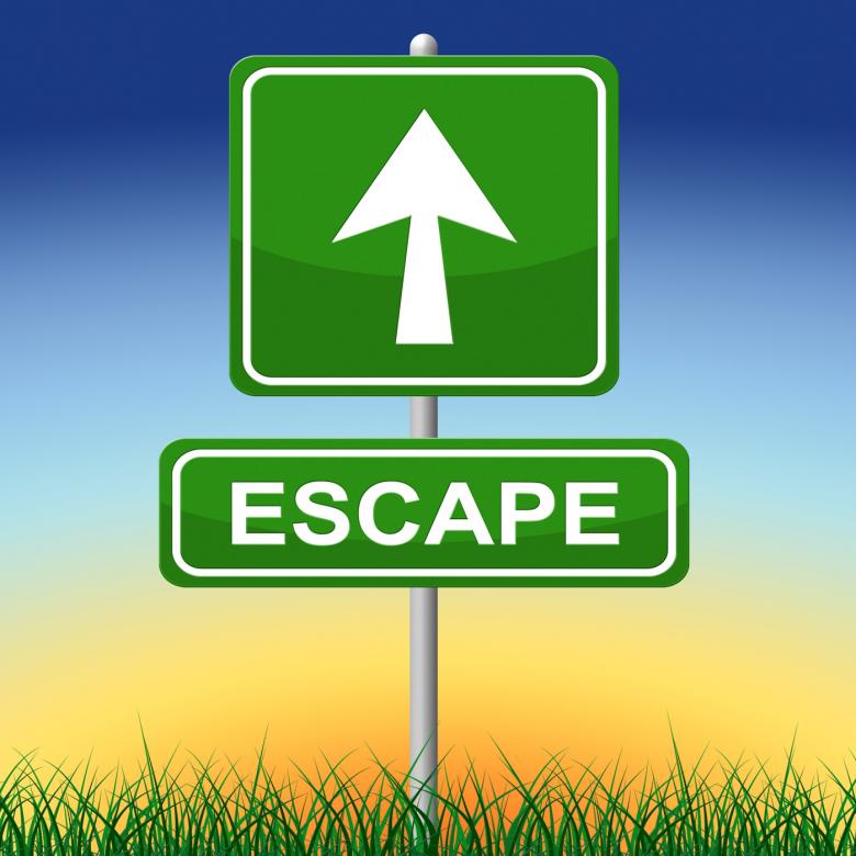 Free stock image of Escape Sign Represents Get Away And Arrow created by Stuart Miles
