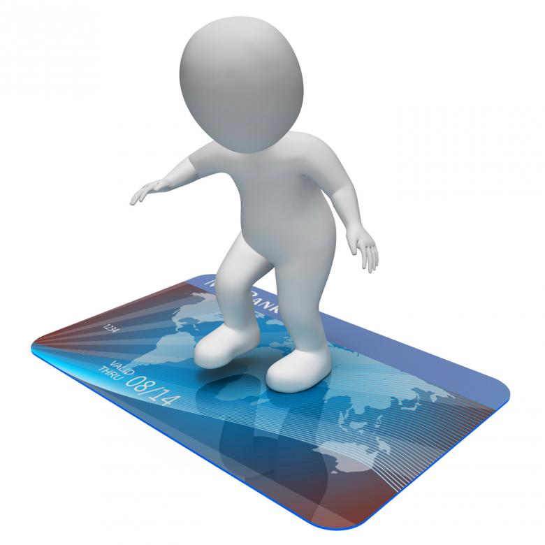 Free stock image of Debit Card Means Indebtedness Finance And Character 3d Rendering created by Stuart Miles
