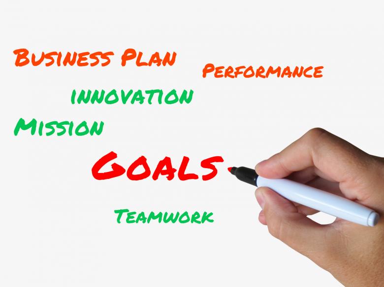 Free stock image of Goals on Whiteboard Show Targets Aims and Objectives created by Stuart Miles