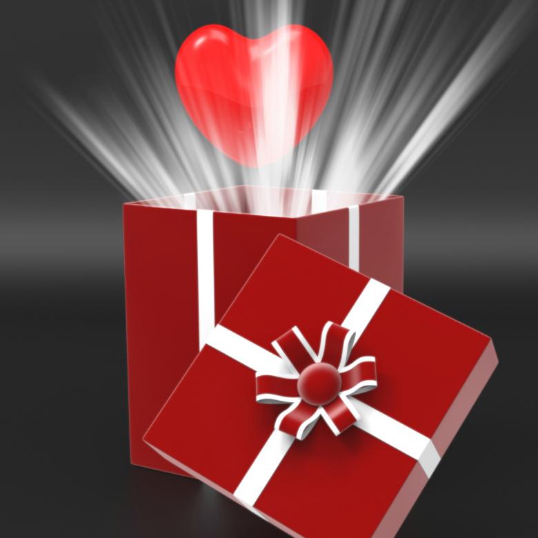 Free stock image of Giftbox Heart Shows Valentines Day And Affection created by Stuart Miles