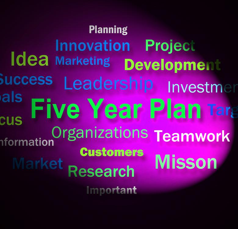 Free stock image of Five Year Plan Words Means Strategy For Next 5 Years created by Stuart Miles