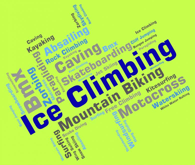 Free stock image of Ice Climbing Means Climber Ice-Climber And Words created by Stuart Miles