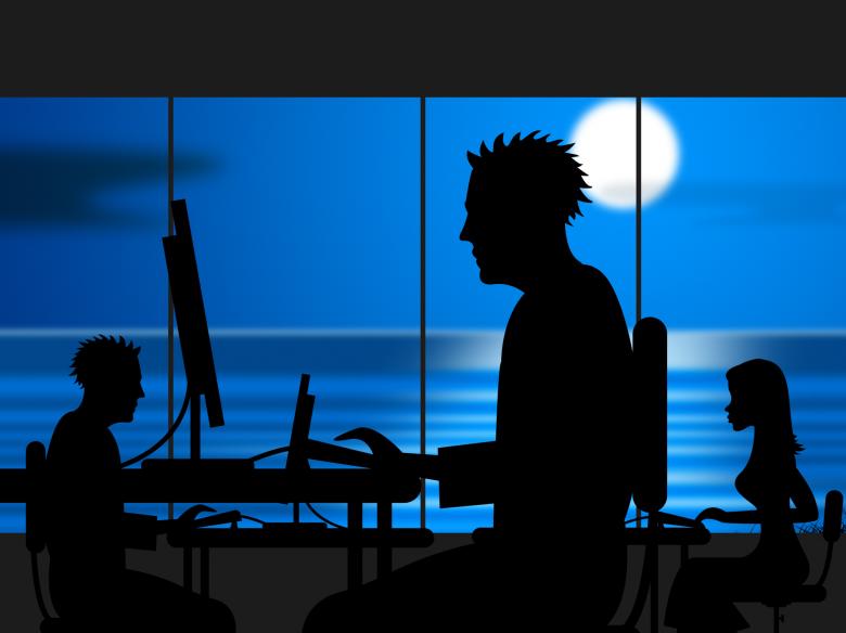 Free stock image of Working Late Indicates Workplace Office And Night created by Stuart Miles