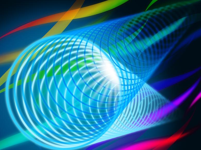 Free stock image of Coil Background Shows Spring Tunnel And Rainbow Ribbons created by Stuart Miles