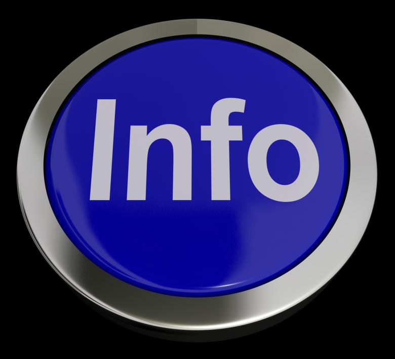 Free stock image of Info Button In Blue Showing Information And Support created by Stuart Miles