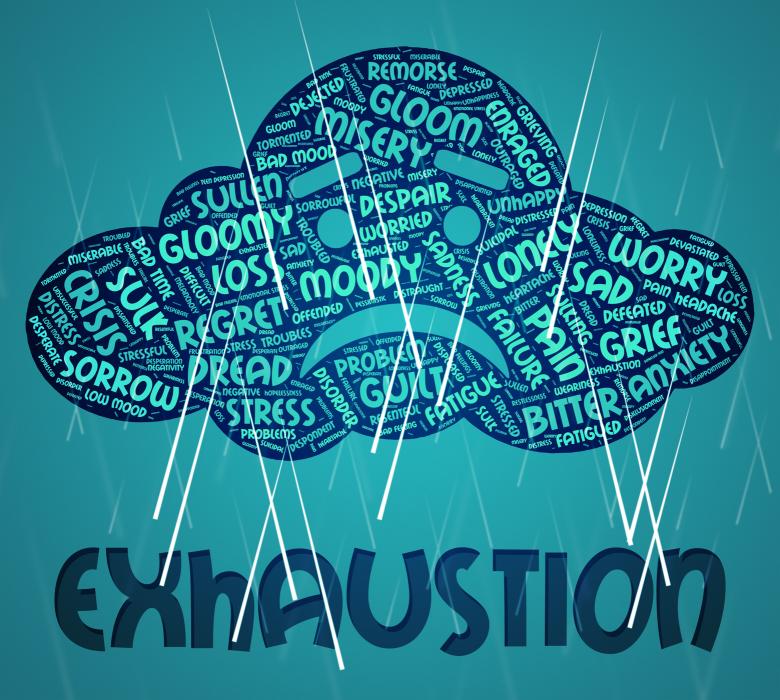 Free stock image of Exhaustion Word Indicates Worn Out And Draining created by Stuart Miles