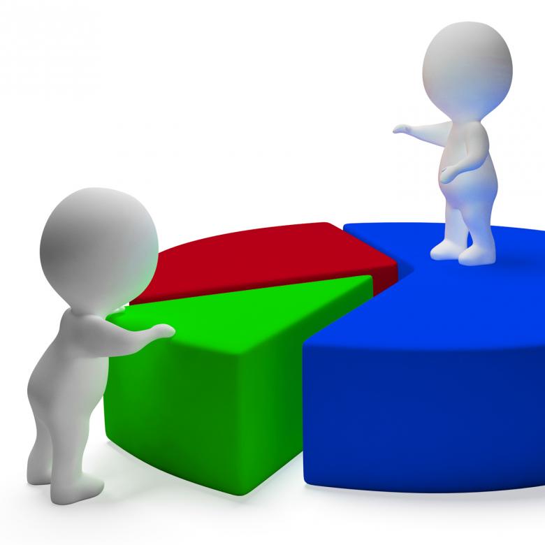 Free stock image of Pie Chart And 3d Characters Represents Statistics Report created by Stuart Miles